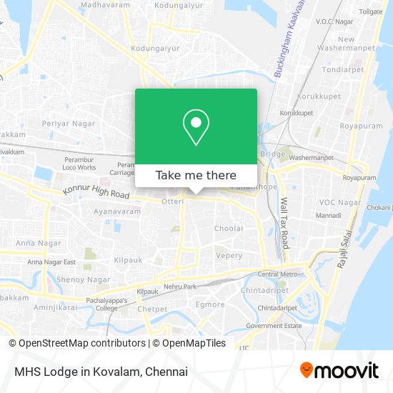 MHS Lodge in Kovalam map