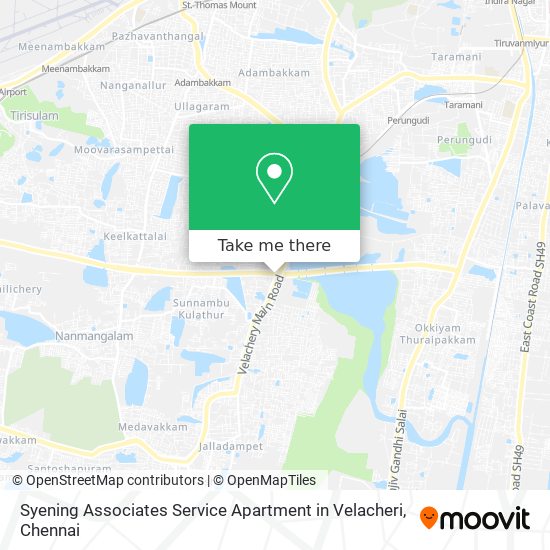 Syening Associates Service Apartment in Velacheri map