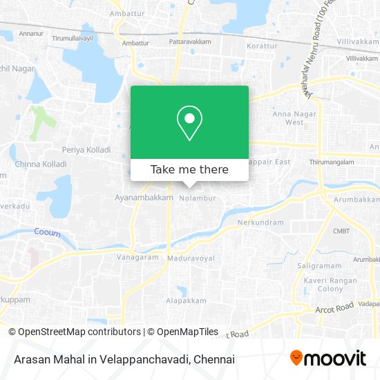 Arasan Mahal in Velappanchavadi map