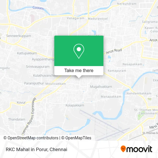 Rkc Mahal in Porur map