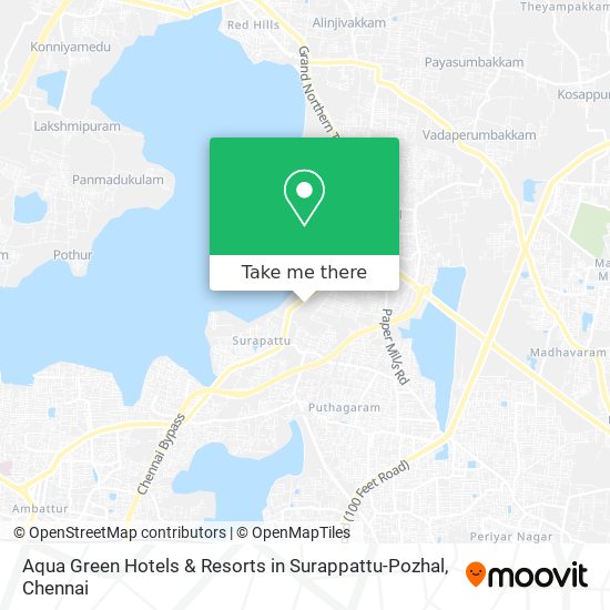 Aqua Green Hotels & Resorts in Surappattu-Pozhal map