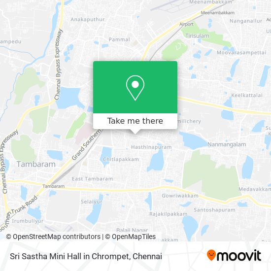 Sri Sastha Mini Hall in Chrompet map