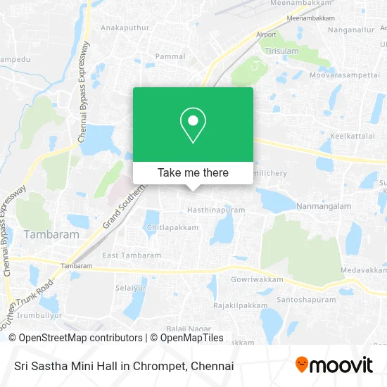 Sri Sastha Mini Hall in Chrompet map