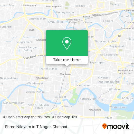 Shree Nilayam in T Nagar map