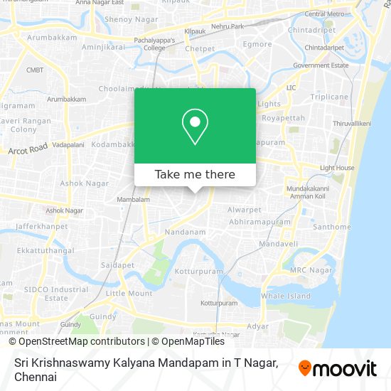 Sri Krishnaswamy Kalyana Mandapam in T Nagar map