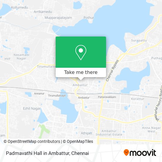 Padmavathi Hall in Ambattur map