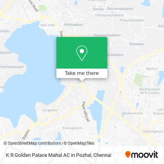 K R Golden Palace Mahal AC in Pozhal map