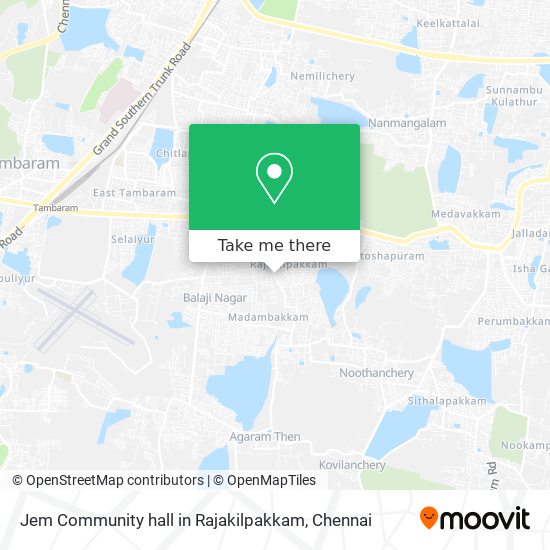 Jem Community hall in Rajakilpakkam map