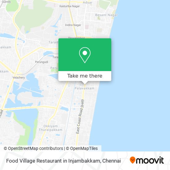 Food Village Restaurant in Injambakkam map