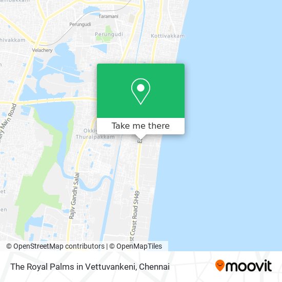 The Royal Palms in Vettuvankeni map