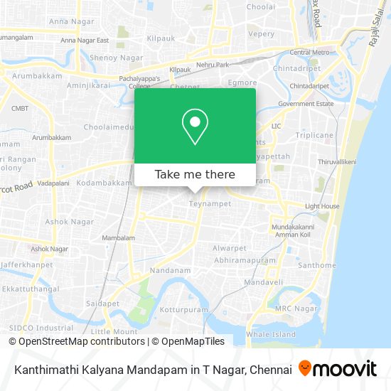 Kanthimathi Kalyana Mandapam in T Nagar map