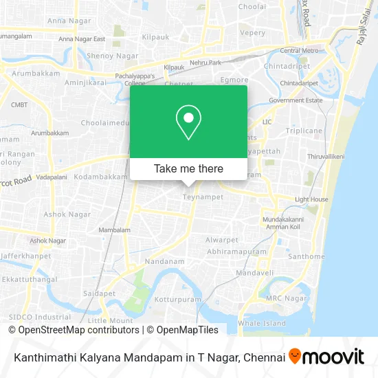 Kanthimathi Kalyana Mandapam in T Nagar map