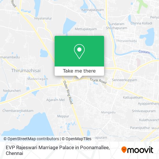 EVP Rajeswari Marriage Palace in Poonamallee map