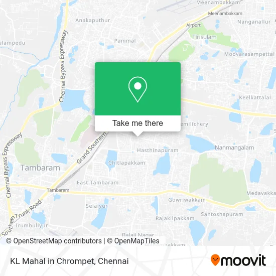 KL MAHAL in Chrompet map