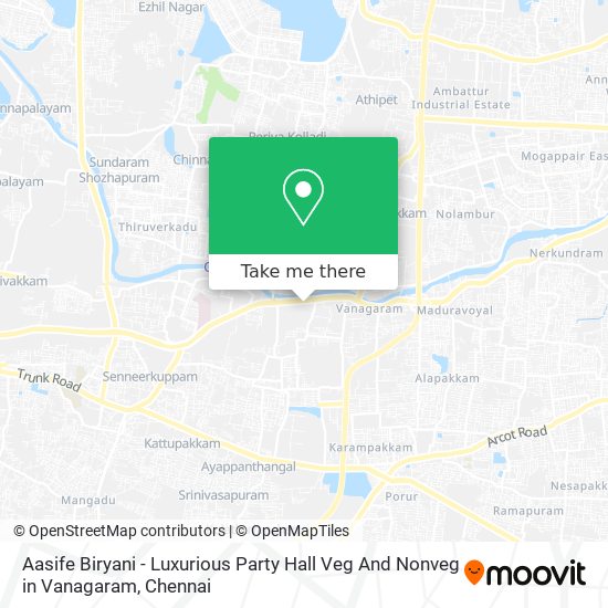 Aasife Biryani - Luxurious Party Hall Veg And Nonveg in Vanagaram map