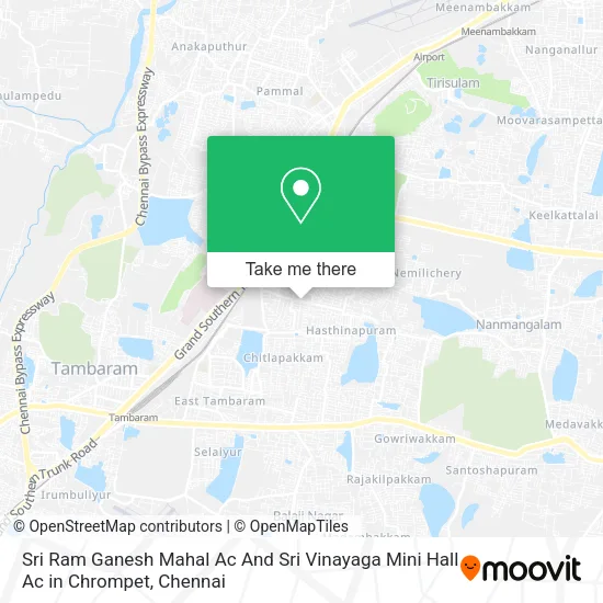 Sri Ram Ganesh Mahal Ac And Sri Vinayaga Mini Hall Ac in Chrompet map