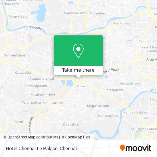 Hotel Chennai Le Palace map