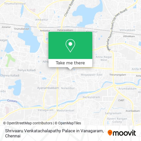 Shrivaaru Venkatachalapathy Palace in Vanagaram map