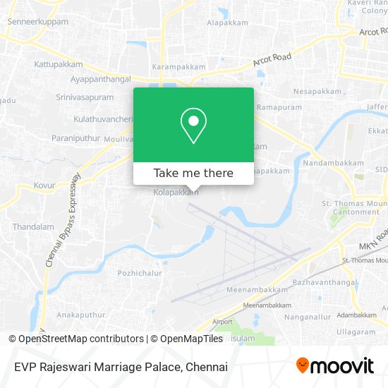 EVP Rajeswari Marriage Palace map