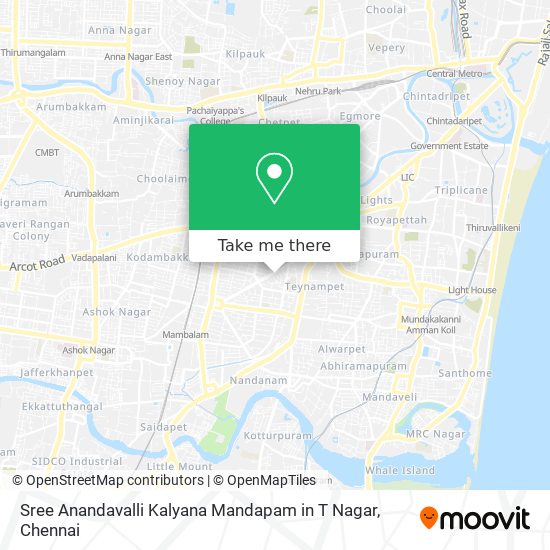 Sree Anandavalli Kalyana Mandapam in T Nagar map