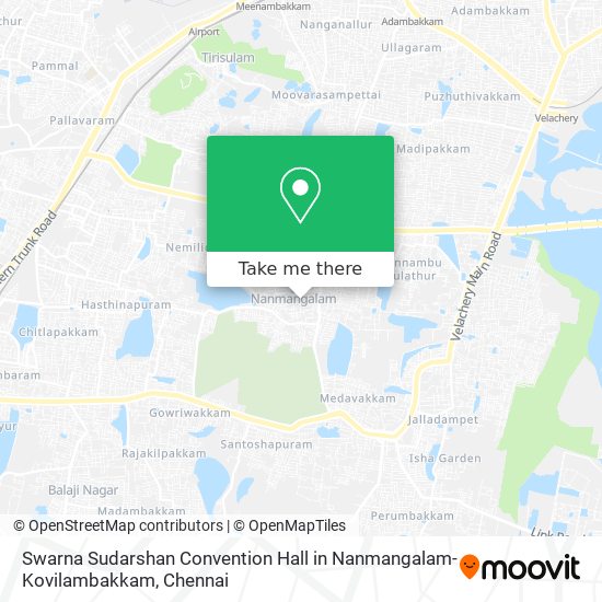 Swarna Sudarshan Convention Hall in Nanmangalam-Kovilambakkam map