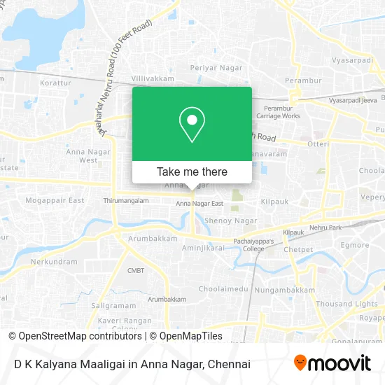 D K Kalyana Maaligai in Anna Nagar map