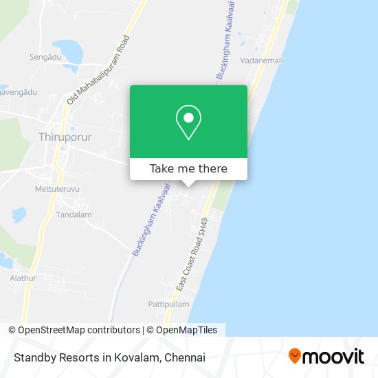 Standby Resorts in Kovalam map