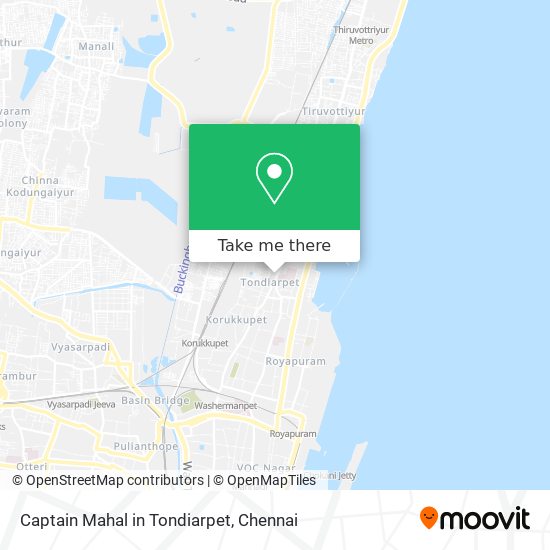 Captain Mahal in Tondiarpet map