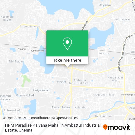 HPM Paradise Kalyana Mahal in Ambattur Industrial Estate map