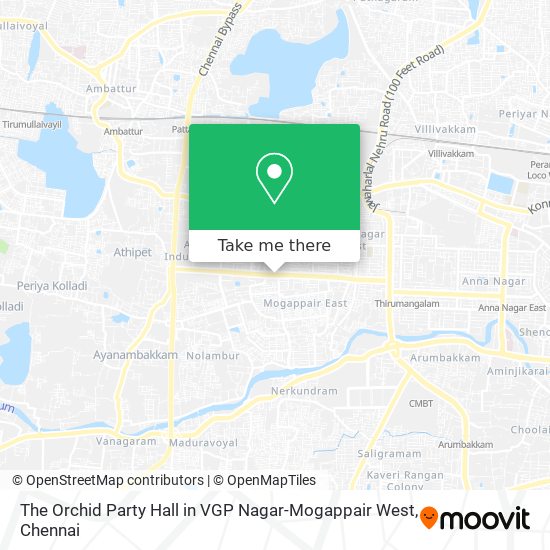 The Orchid Party Hall in VGP Nagar-Mogappair West map