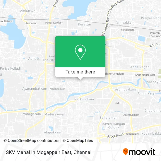 Skv Mahal in Mogappair East map