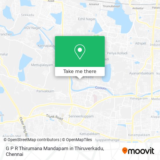 G P R Thirumana Mandapam in Thiruverkadu map