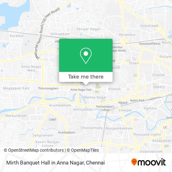 Mirth Banquet Hall in Anna Nagar map