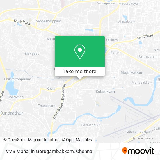 VVS Mahal in Gerugambakkam map