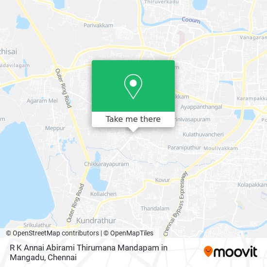 R K Annai Abirami Thirumana Mandapam in Mangadu map