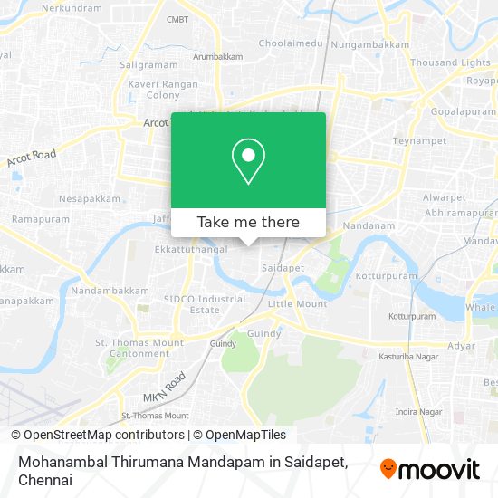 Mohanambal Thirumana Mandapam in Saidapet map