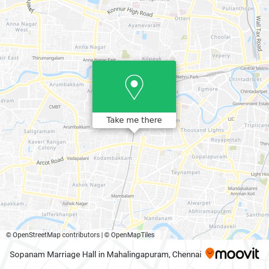 Sopanam Marriage Hall in Mahalingapuram map