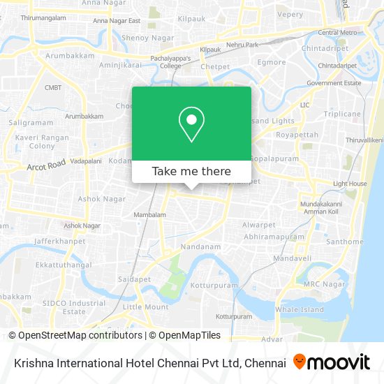 Krishna International Hotel Chennai Pvt Ltd map