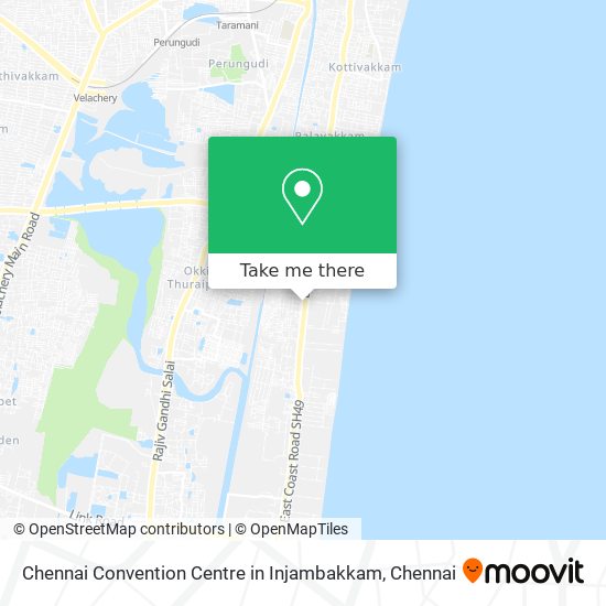 Chennai Convention Centre in Injambakkam map