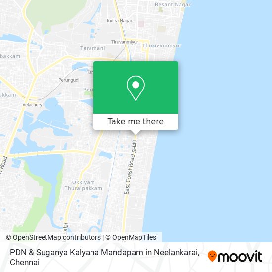 PDN & Suganya Kalyana Mandapam in Neelankarai map