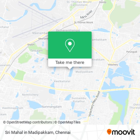 Sri Mahal in Madipakkam map