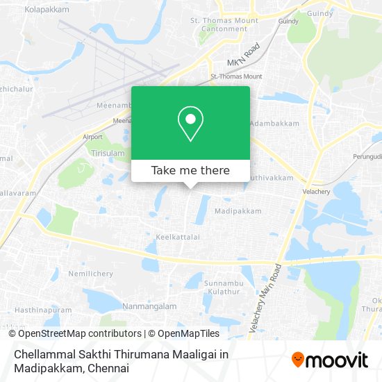 Chellammal Sakthi Thirumana Maaligai in Madipakkam map