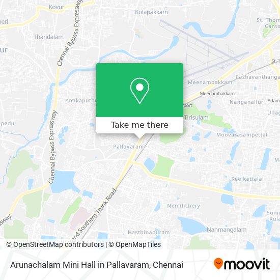 Arunachalam Mini Hall in Pallavaram map