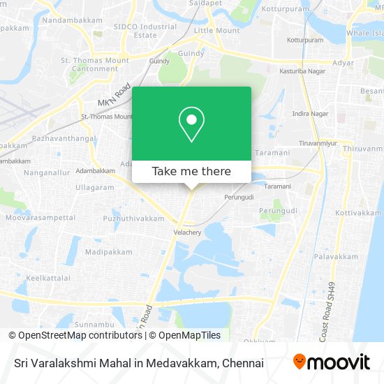 Sri Varalakshmi Mahal in Medavakkam map