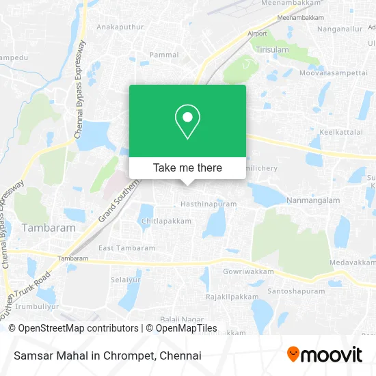 Samsar Mahal in Chrompet map