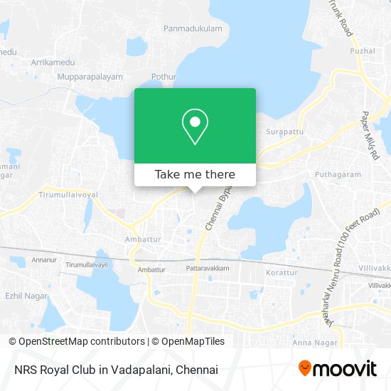 NRS Royal Club in Vadapalani map