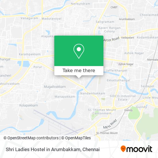 Shri Ladies Hostel in Arumbakkam map