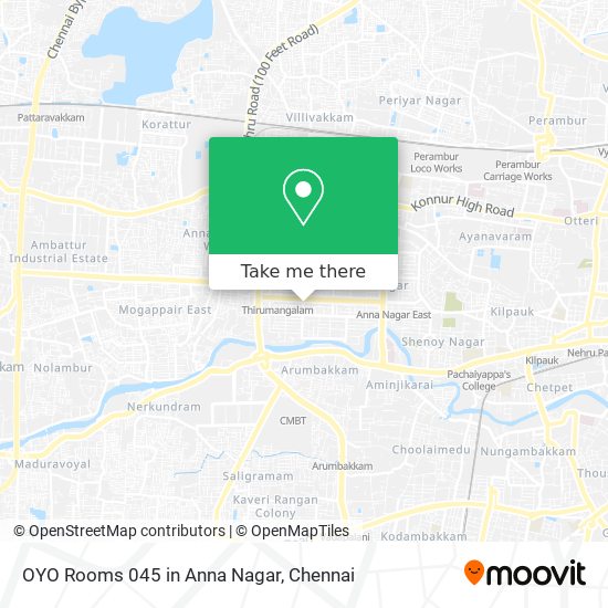 OYO Rooms 045 in Anna Nagar map