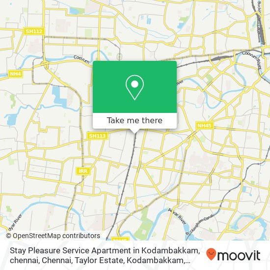 Stay Pleasure Service Apartment in Kodambakkam, chennai, Chennai, Taylor Estate, Kodambakkam, Chenn map