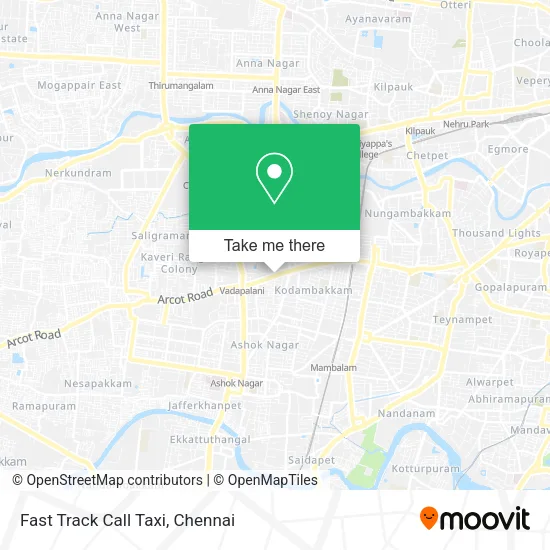 Fast Track Call Taxi map